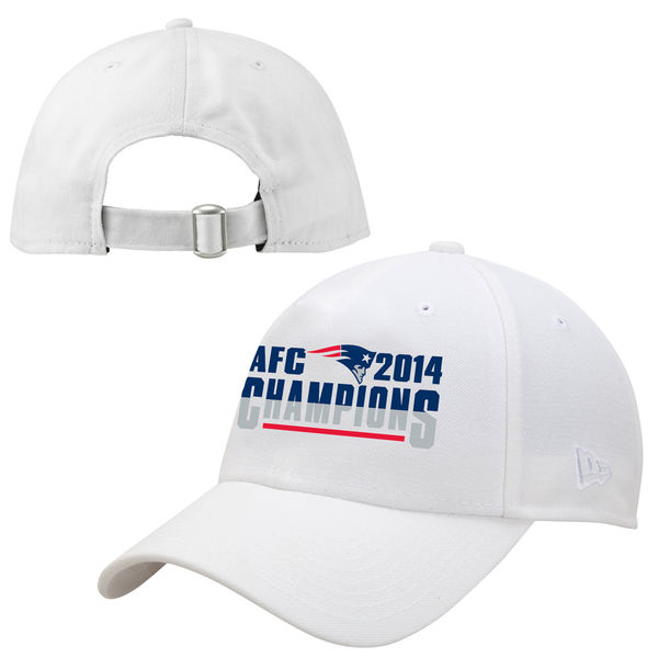 New England Patriots New Era 2014 AFC Champions Slouch 9TWENTY Adjustable Hat - White